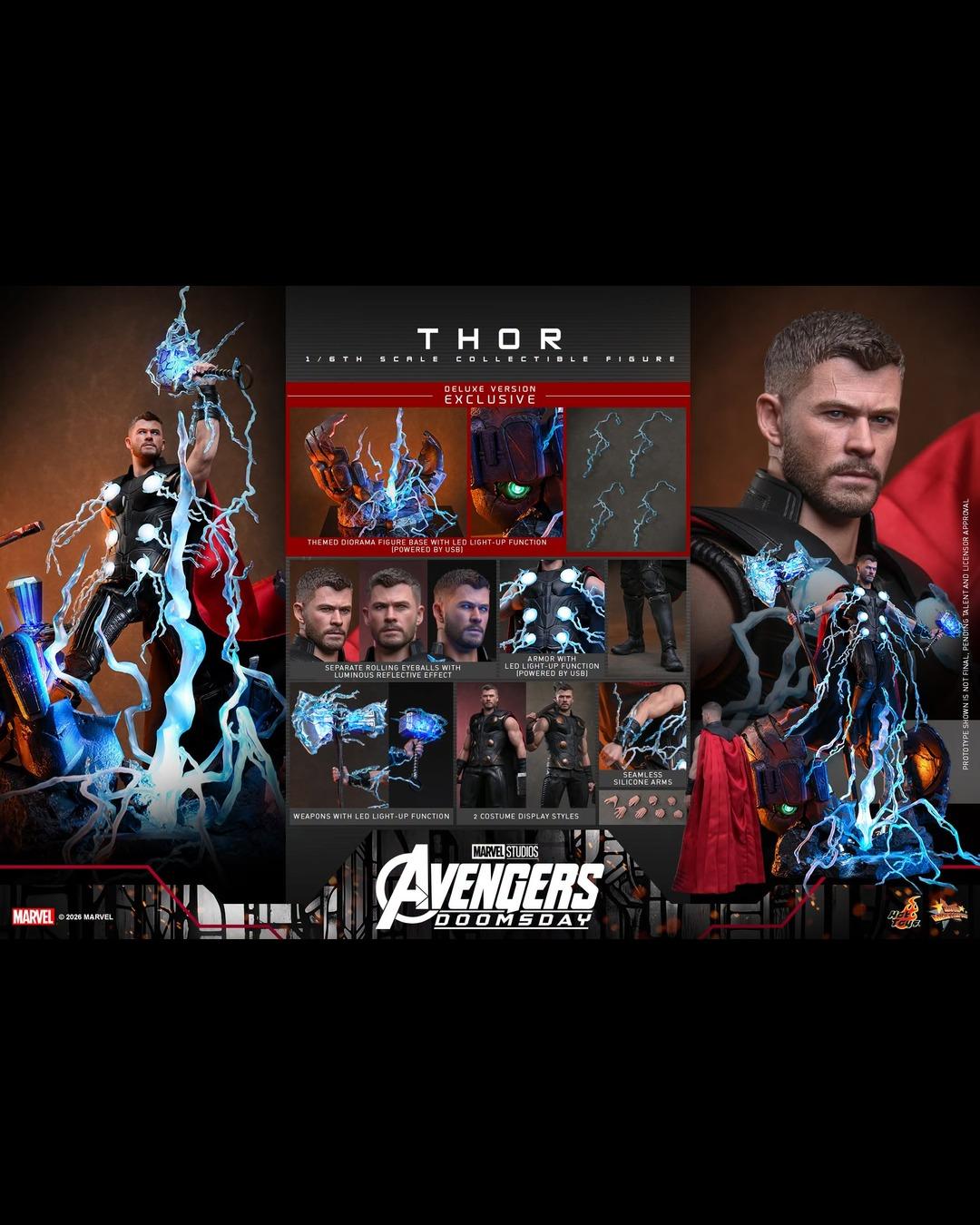 Hot Toys MMS919 1/6 Avengers Doomsday Thor (DX Ver.)