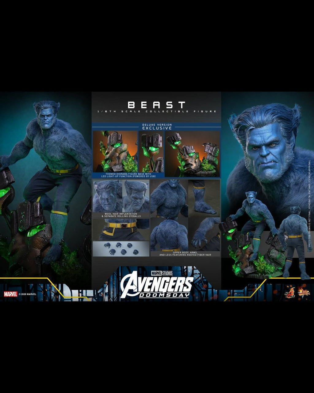 Hot Toys MMS921 1/6 Avengers Doomsday : Beast (DX Ver.)