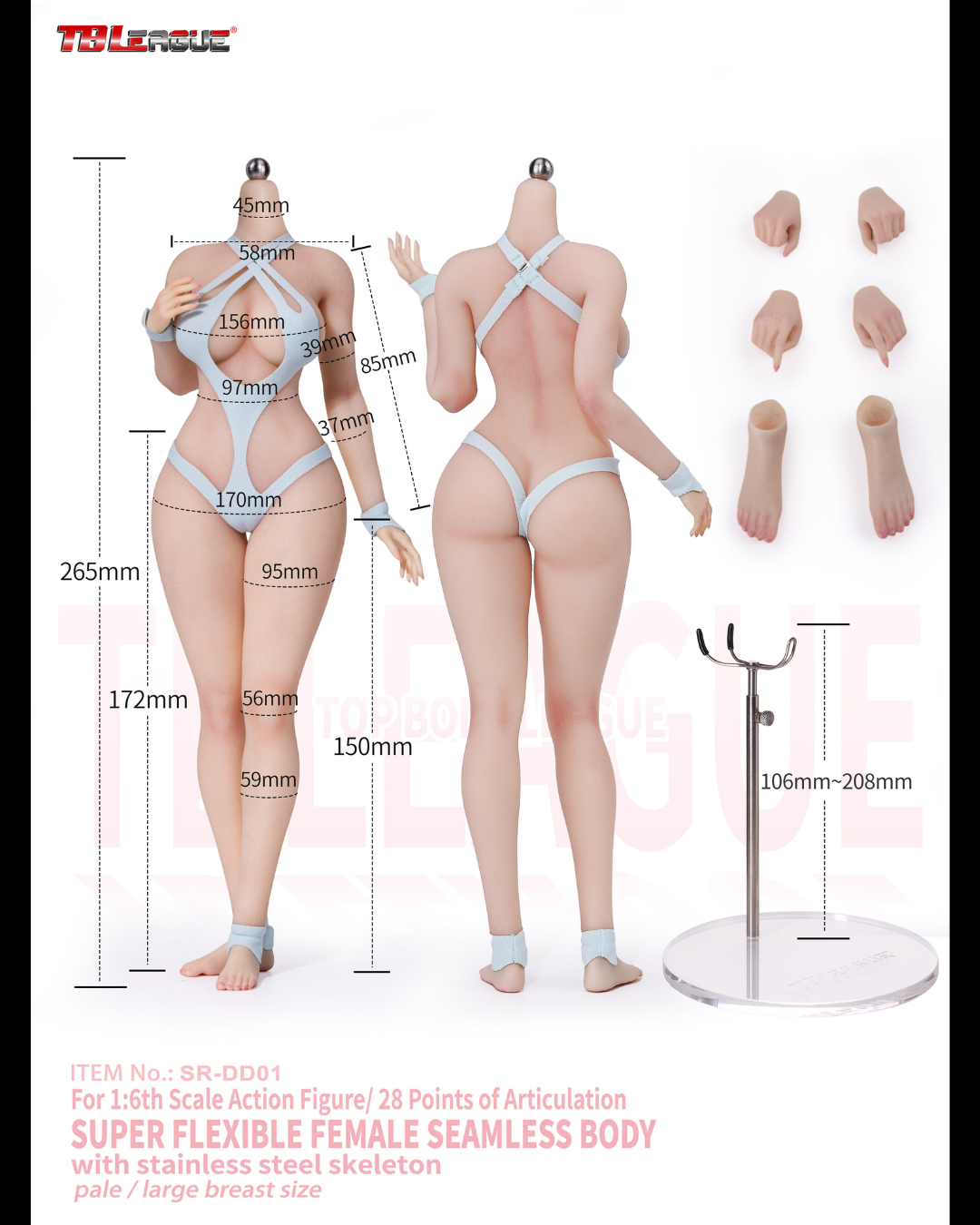 TBLeague 1/6 Platinum Silicone Female Body (Catwoman)