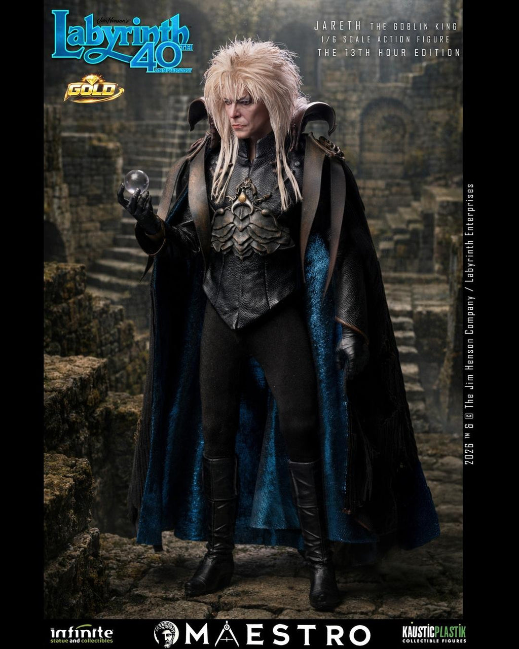 Infinite 1/6 Labyrinth Jareth the Goblin King (13th Hour Gold Edition)