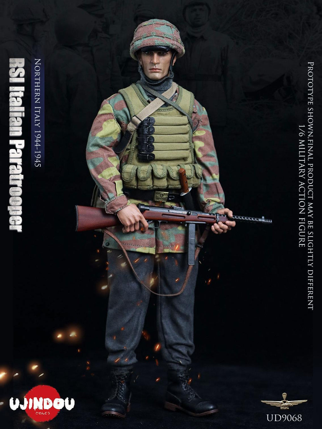 UJINDOU UD9068 1/6 WWII RSI Italian Paratrooper (Northern Italy 1944-1945)