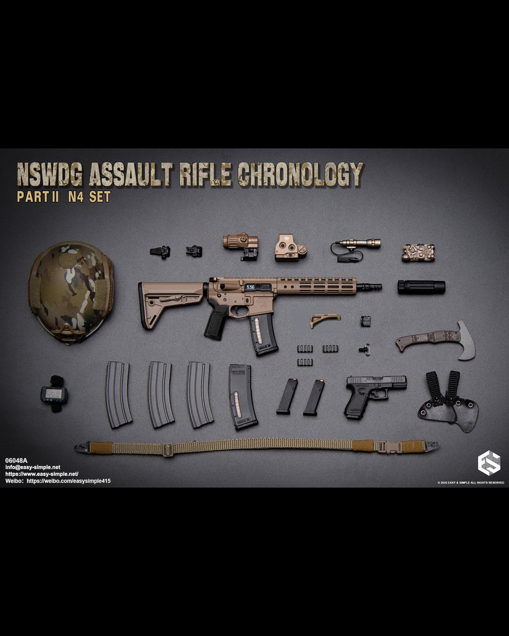 Easy&Simple 06048 1/6 NSWDG Assault Rifle Chronology Part II N4 Set