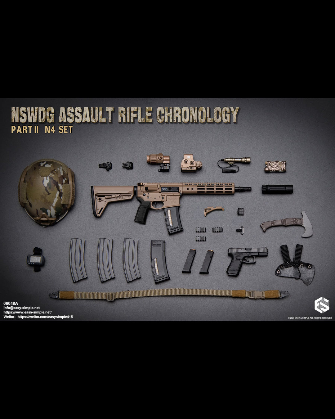 Easy&Simple 06048 1/6 NSWDG Assault Rifle Chronology Part II N4 Set