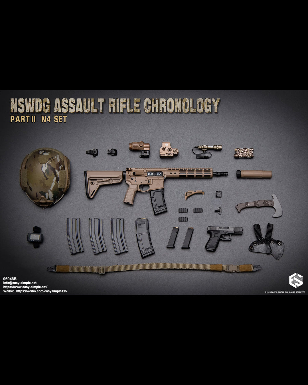 Easy&Simple 06048 1/6 NSWDG Assault Rifle Chronology Part II N4 Set