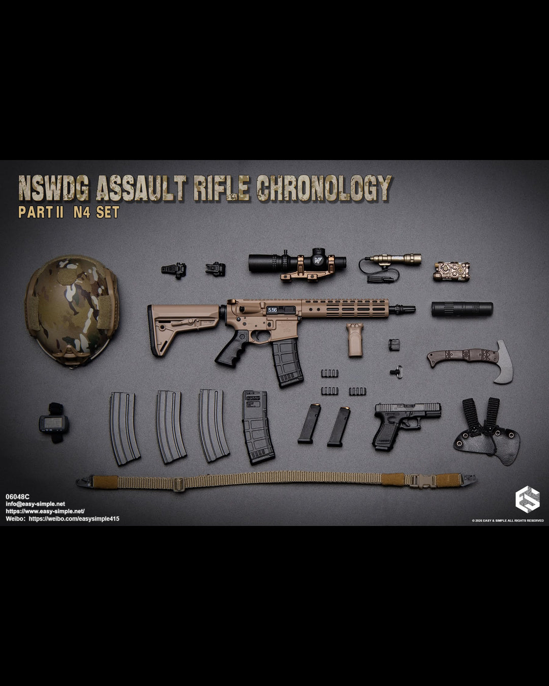 Easy&Simple 06048 1/6 NSWDG Assault Rifle Chronology Part II N4 Set