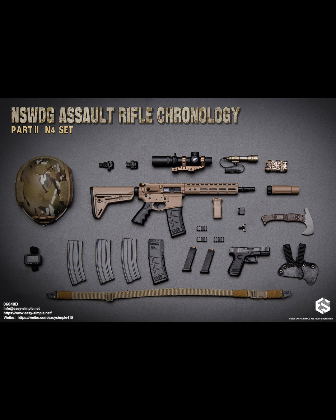Easy&Simple 06048 1/6 NSWDG Assault Rifle Chronology Part II N4 Set