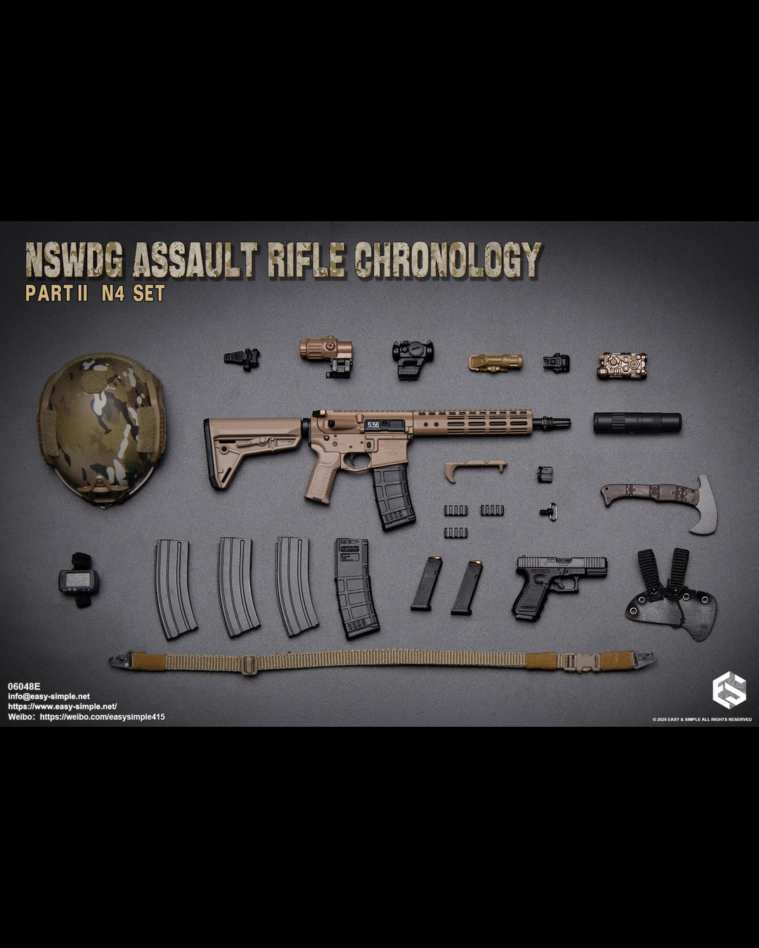 Easy&Simple 06048 1/6 NSWDG Assault Rifle Chronology Part II N4 Set