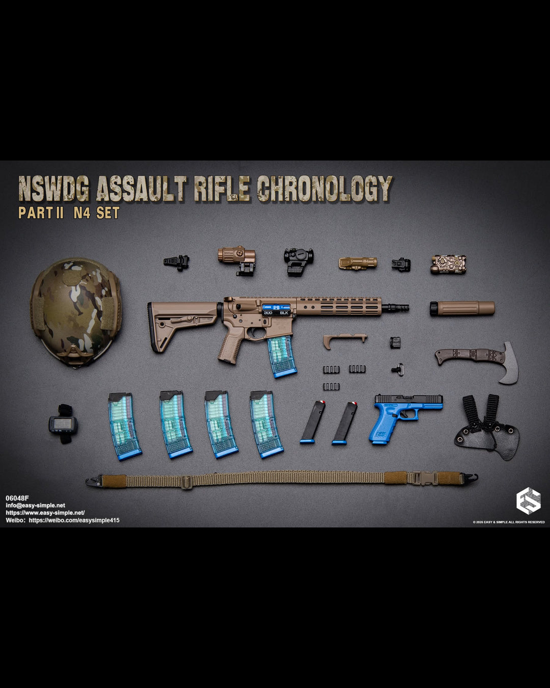 Easy&Simple 06048 1/6 NSWDG Assault Rifle Chronology Part II N4 Set