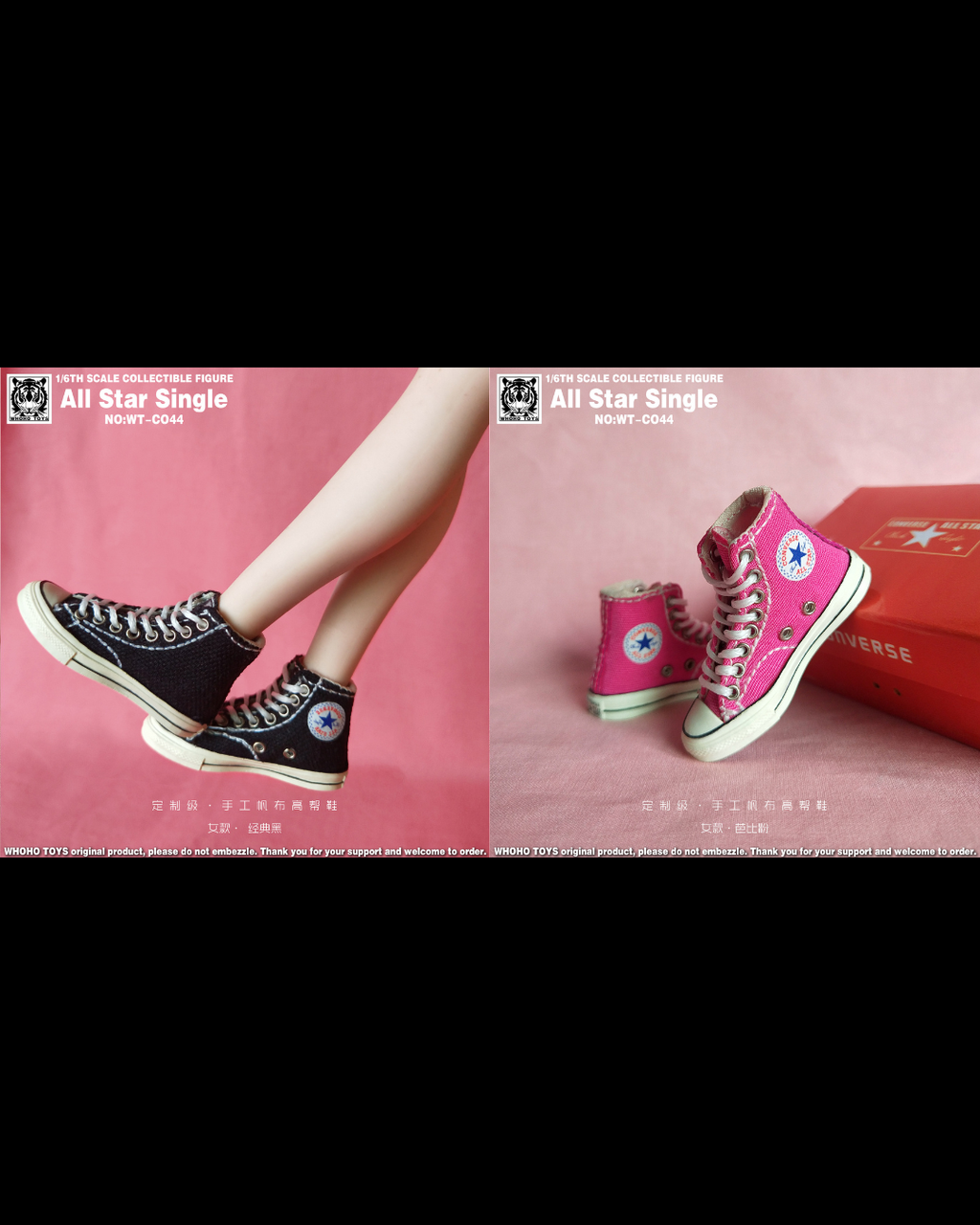 WHOHO TOYS WT-CO44 1/6 All-Star Handmade Women's Canvas Shoes