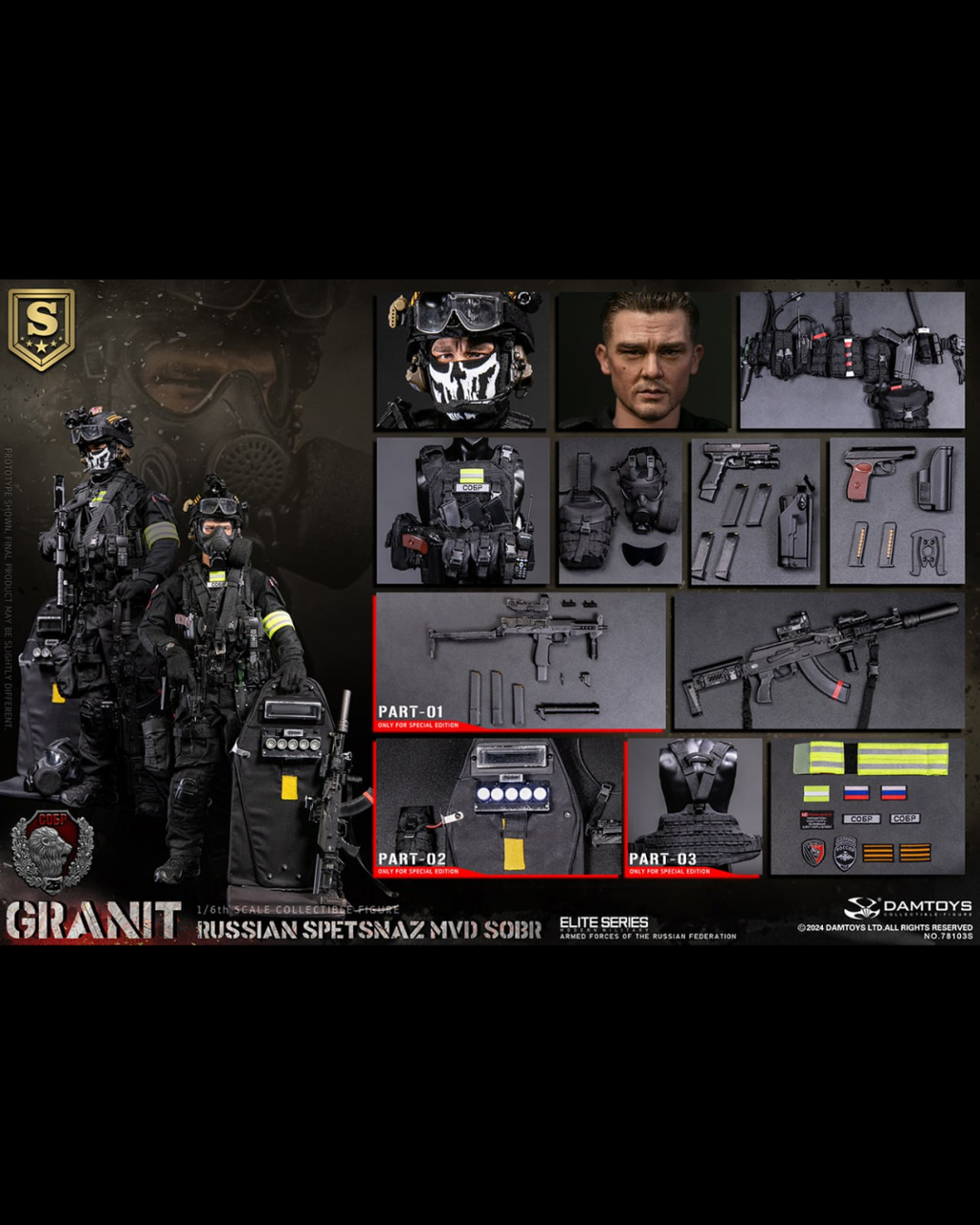 DAMTOYS 78103S 1/6 Russian Spetsnaz MVD SOBR Granit (Special Edition)