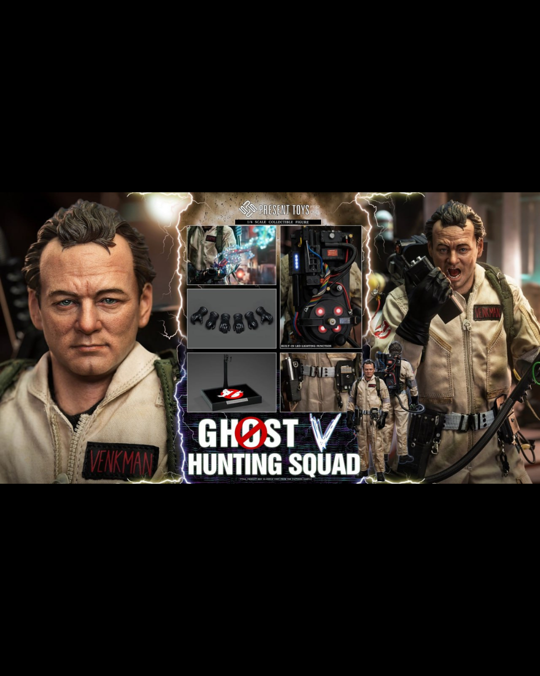 PRESENT TOYS PT-SP57 1/6 Ghost Hunting Squad Venkman [Set Only]