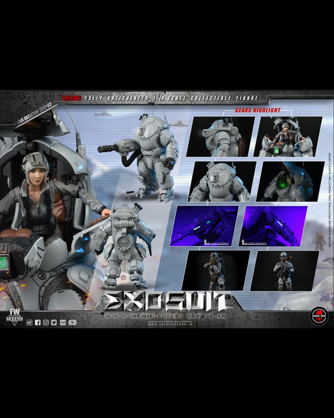 Soldier Story SSE002 1/18 EXOSUIT Exo-Skeleton Armor Suit XO-02