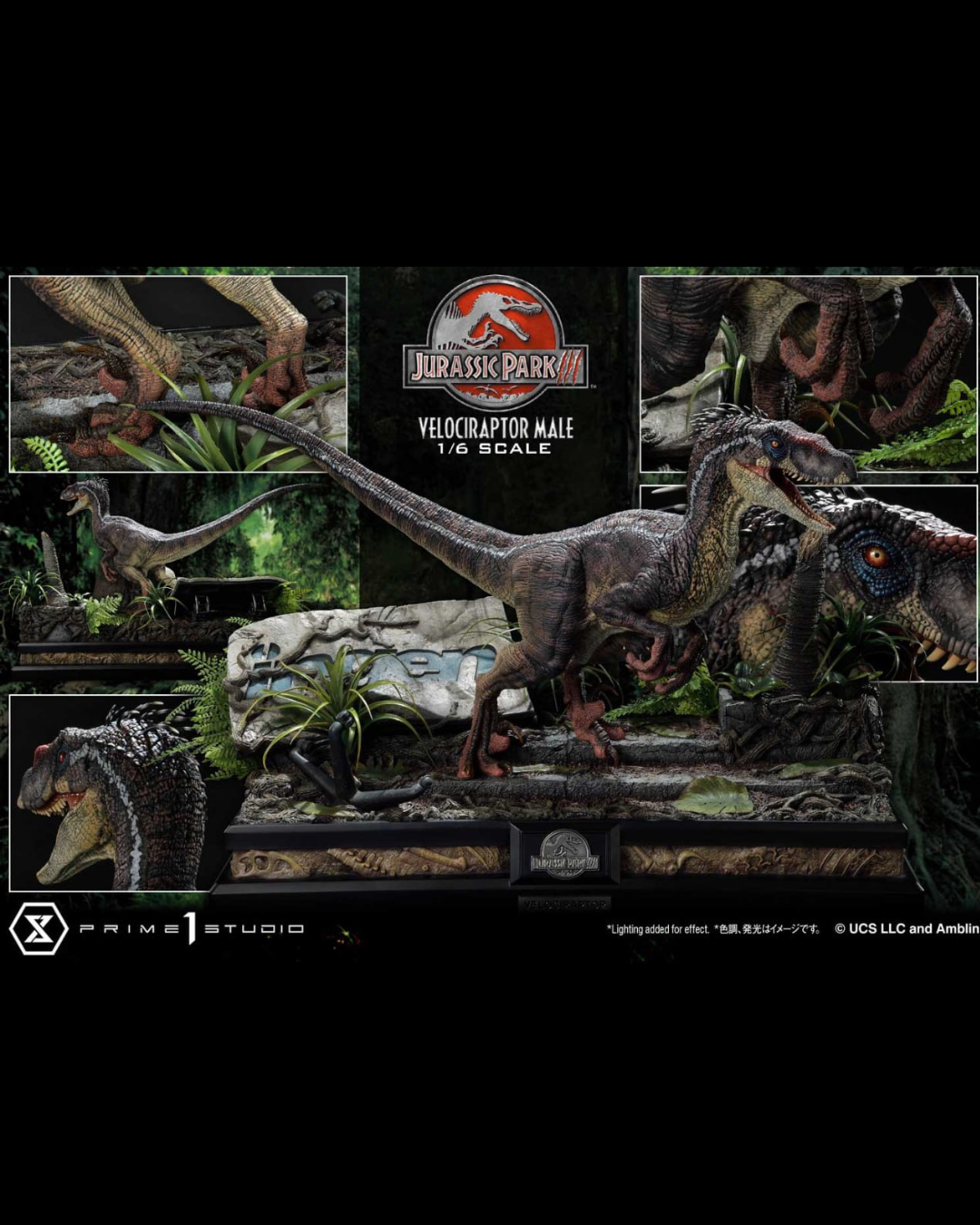 Prime 1 Studio LMCJP-10 1/6 Jurassic Park III Male Velociraptor - (Reg Ver.)
