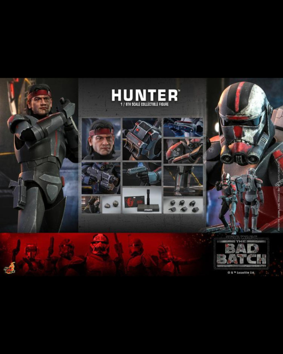 Hot Toys TMS050 1/6 Star Wars : The Bad Batch - Hunter