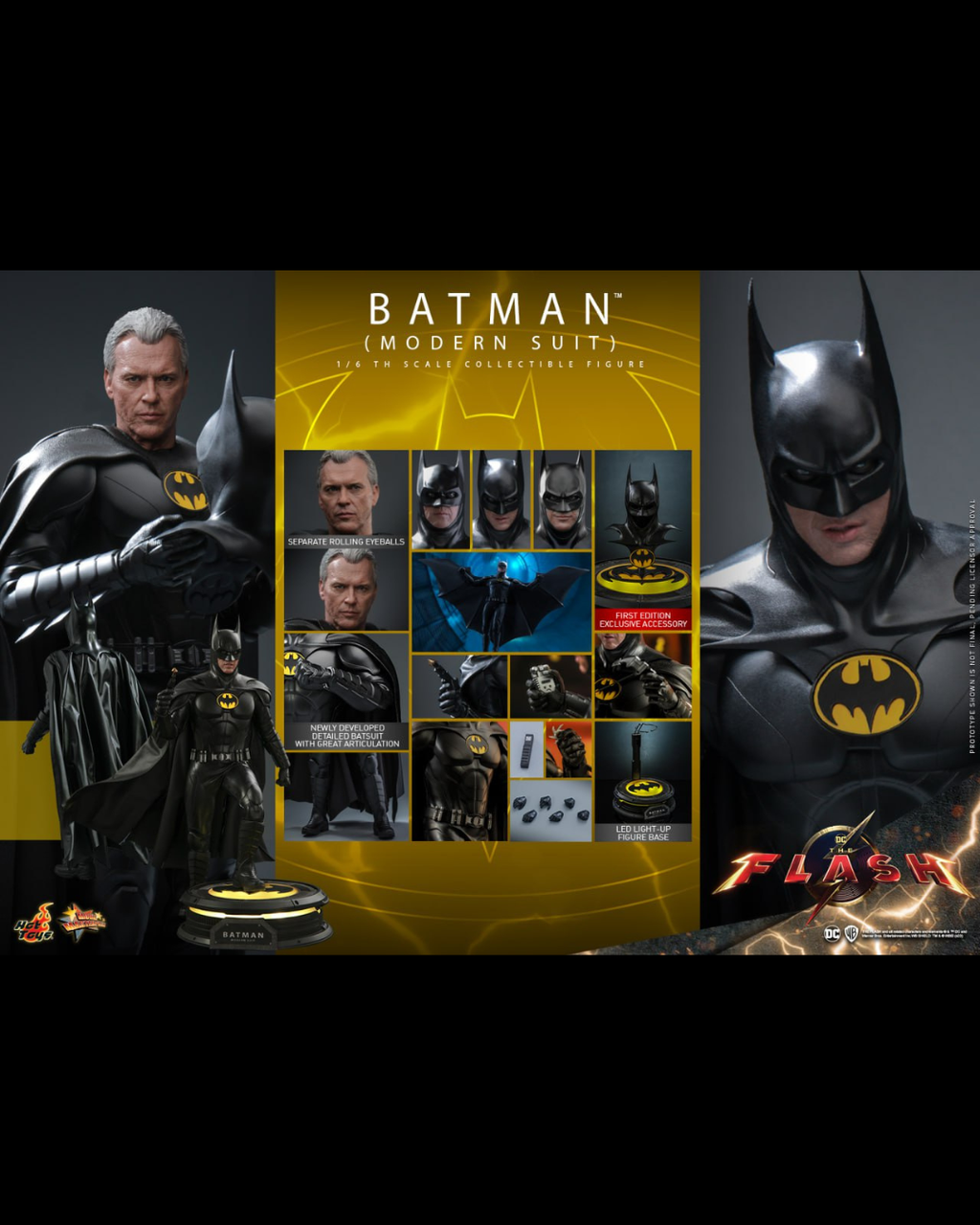 Hot Toys MMS712 1/6 The Flash : Batman Modern Suit (Michael Keaton)