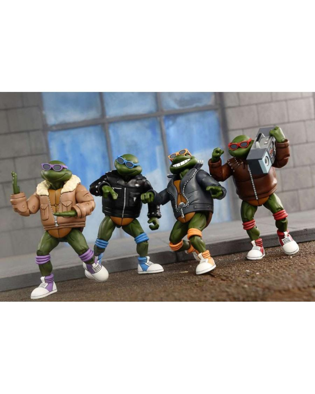 NECA 7" TMNT Cartoon Punk Disguise Turtles 4-Pack