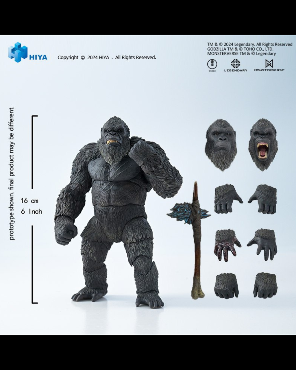 HIYA TOYS EBG0415 Godzilla x Kong The New Empire : Kong