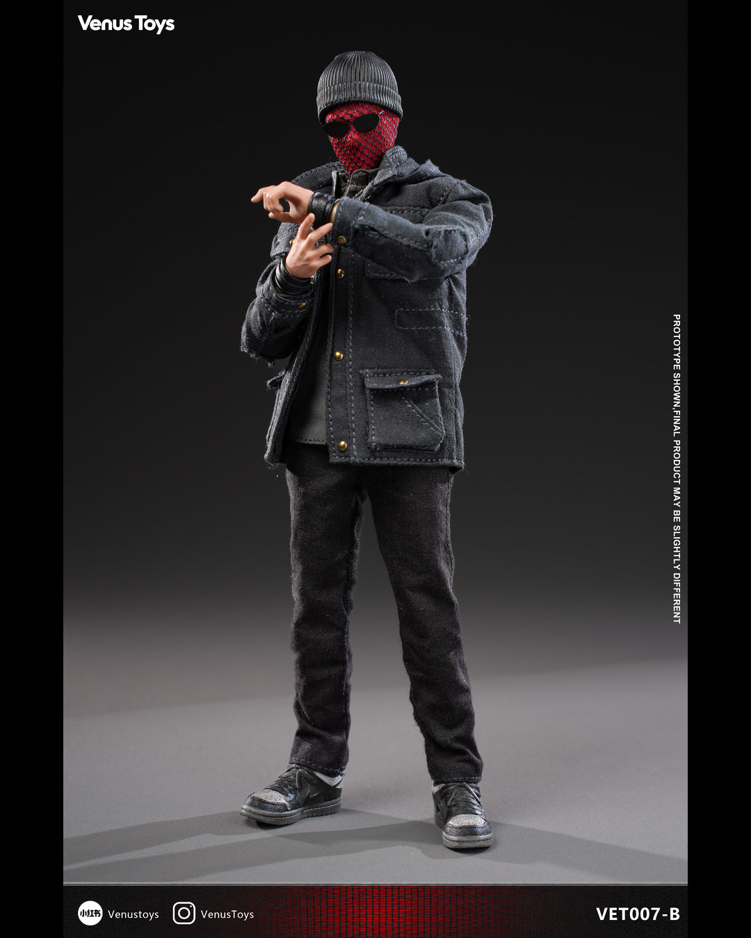 Venus Toys VET007-B 1/12 Night Vigilante (Black Jacket)