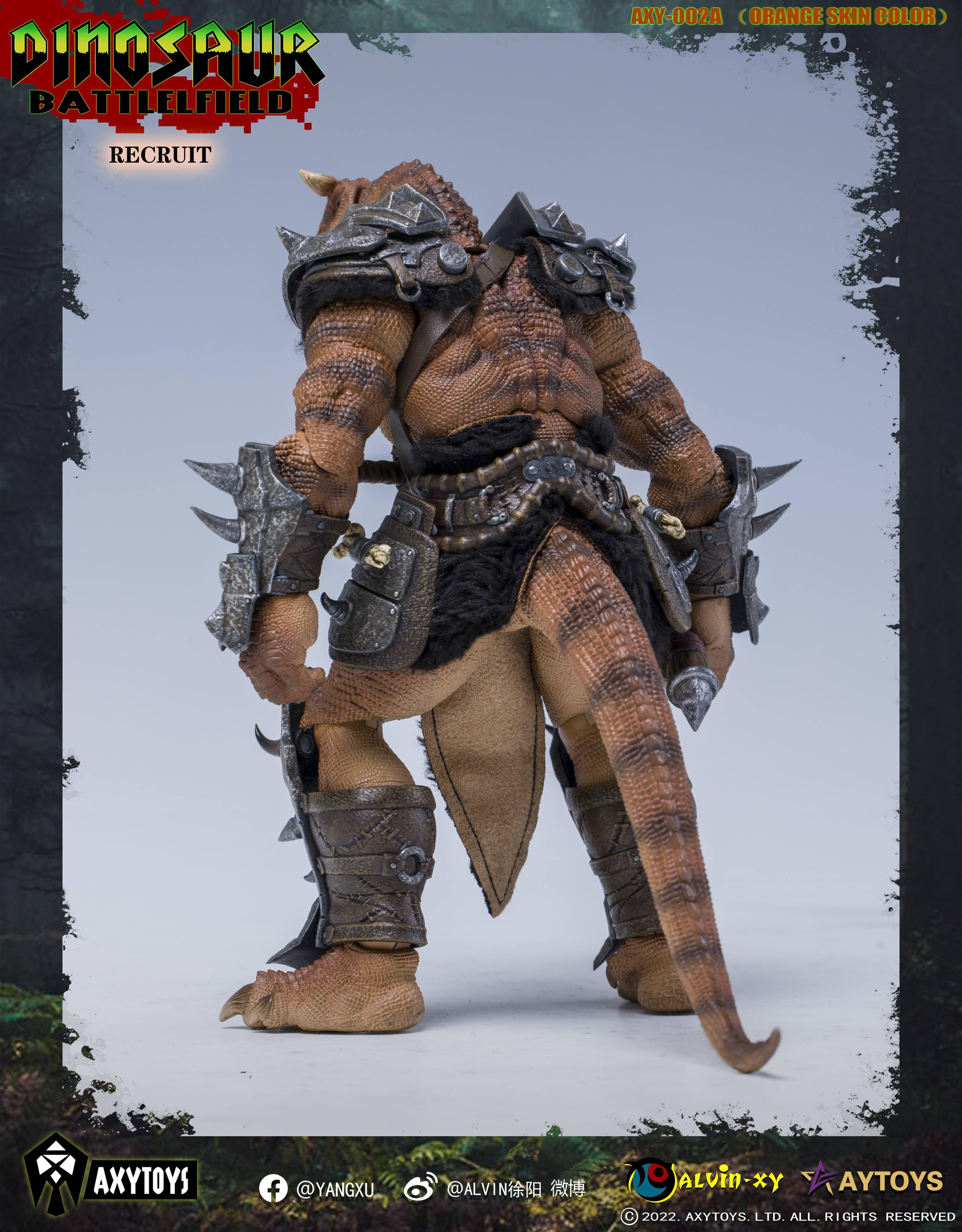 AXYTOYS Dinosaur Battlefield AXY002A 1/12 Recruits (Orange Skin)