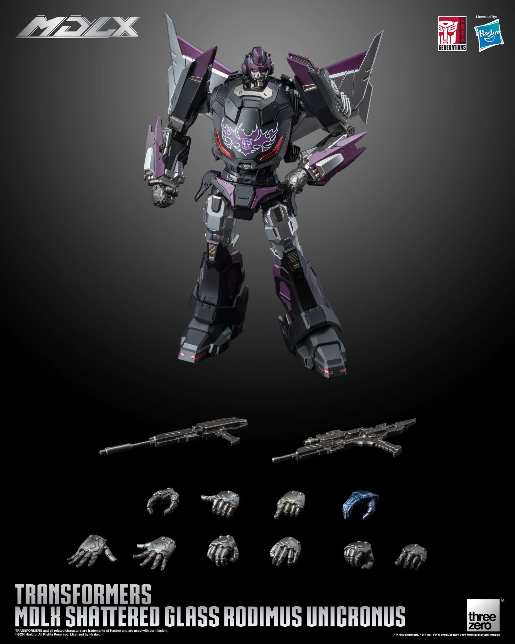 Threezero 3Z0717 Transformers - MDLX Shattered Glass Rodimus Unicronus