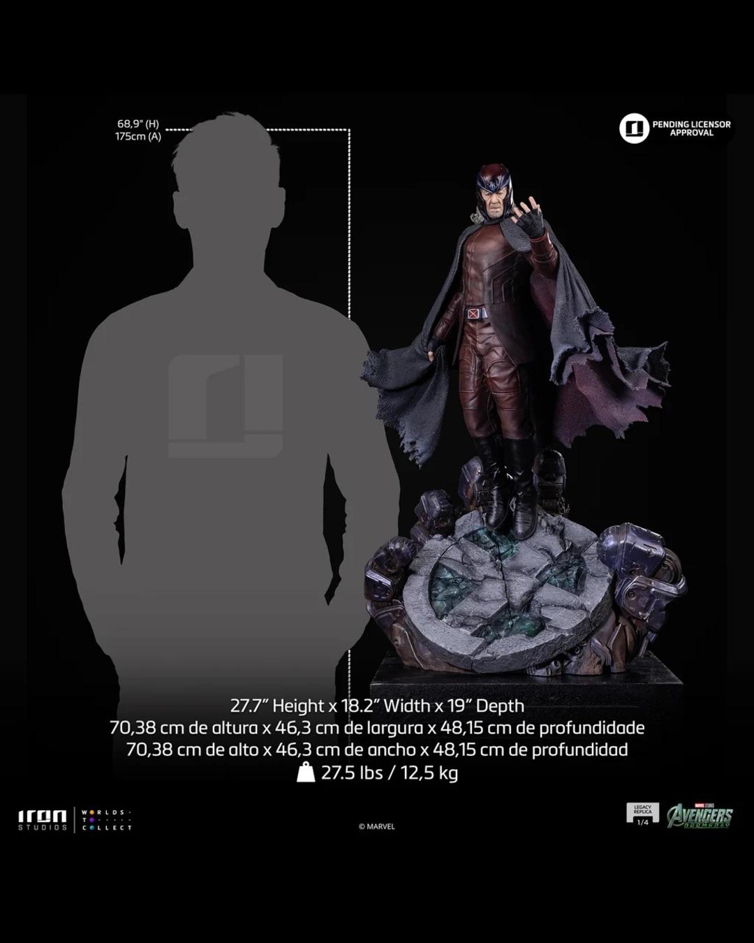 Iron Studios Legacy Replica 1/4 Avengers : Doomsday Magneto Statue