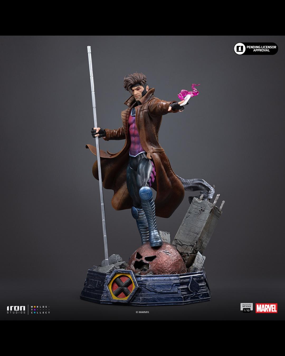 Iron Studios Unleashed Art Scale 1/10 Marvel X-Men Gambit Statue