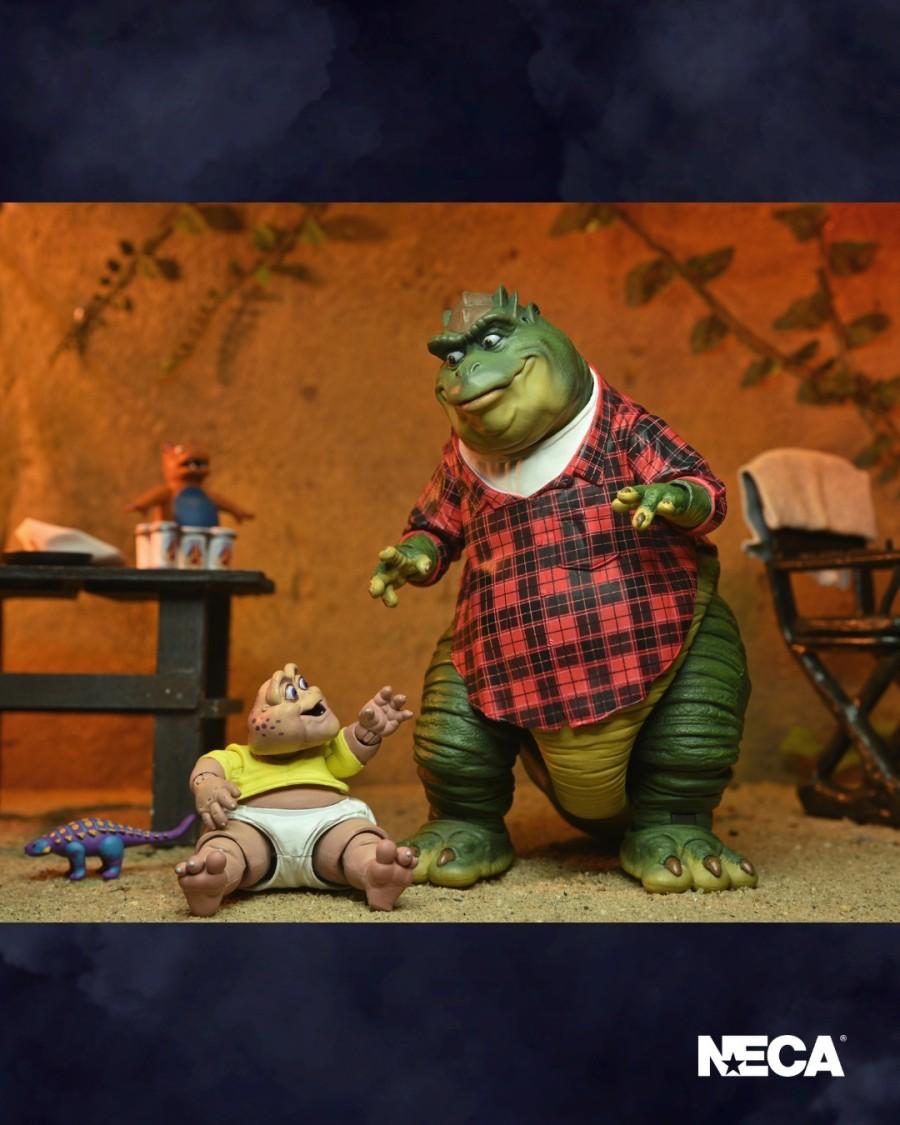 NECA Dinosaurs - 7" Ultimate Earl Sinclair & Baby Sinclair Set