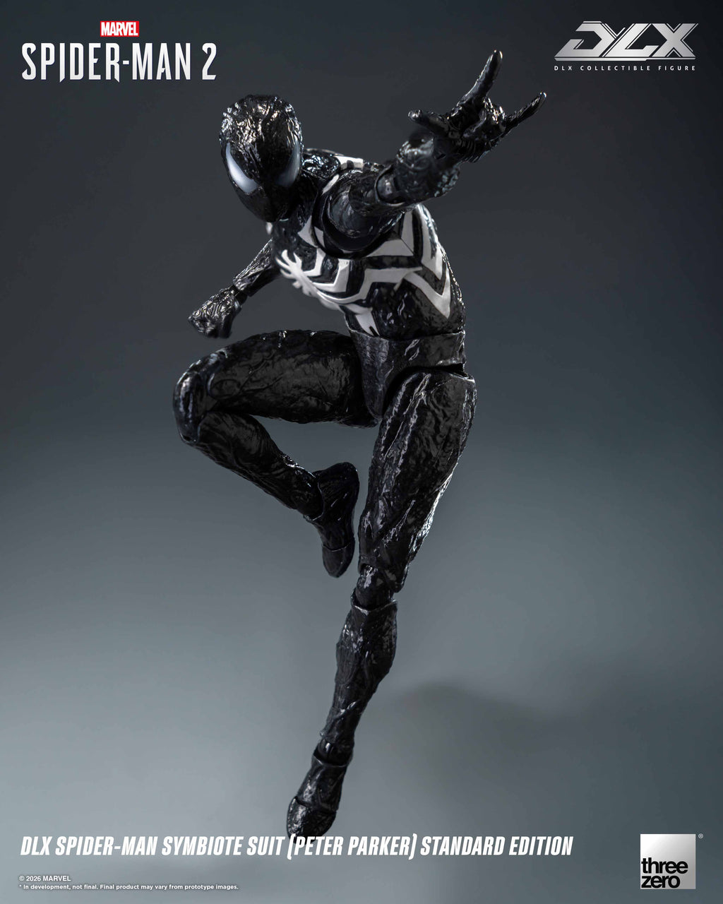 Threezero 3Z0966 Marvel's Spider-Man 2 DLX Spider-Man Symbiote Suit (Peter Parker) Standard Edition