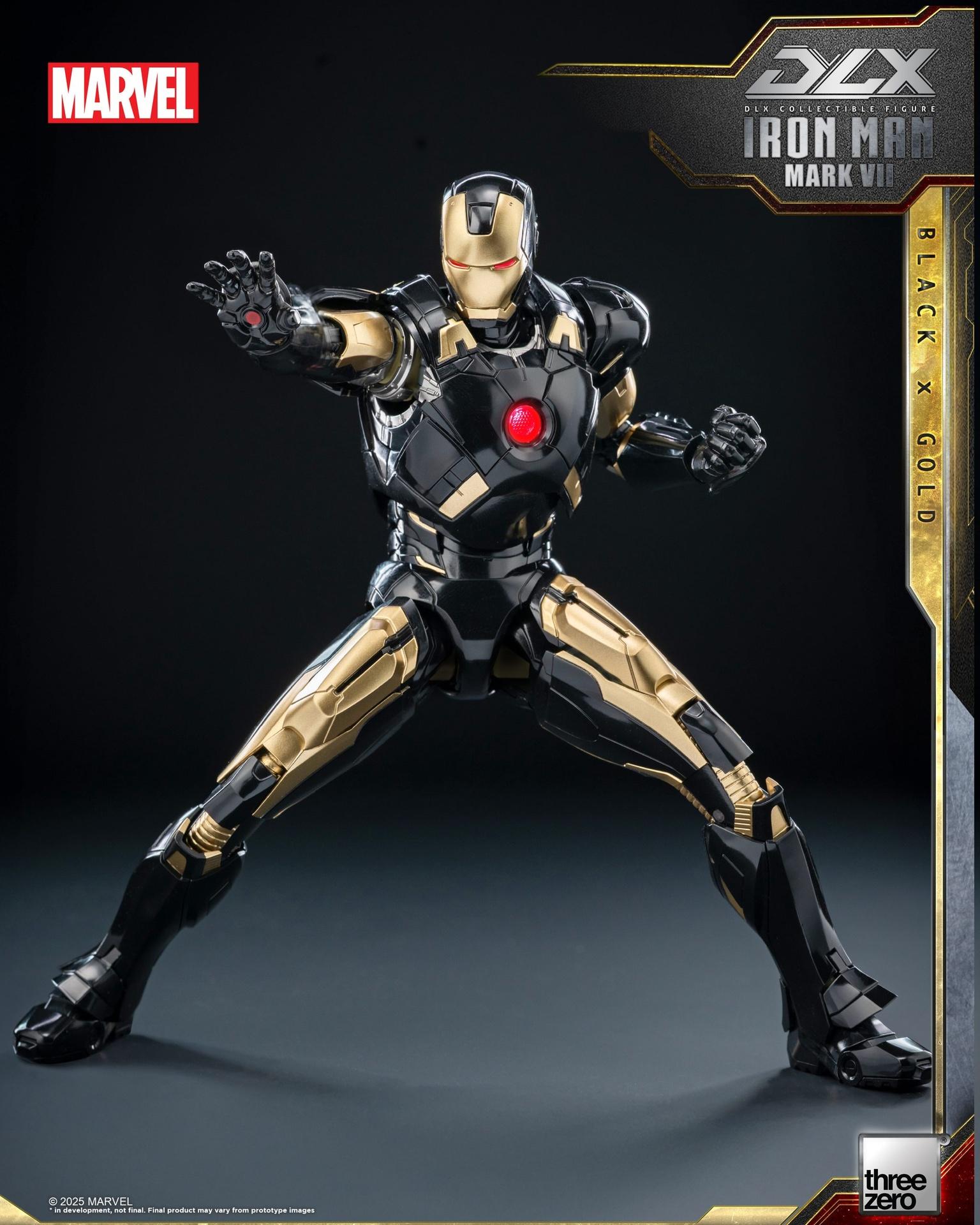 Threezero 3Z0923 1/12 The Infinity Saga DLX Iron Man Mark 7 (Black X Gold)