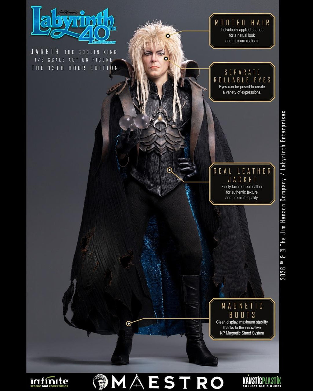 Infinite 1/6 Labyrinth Jareth the Goblin King (13th Hour Edition)