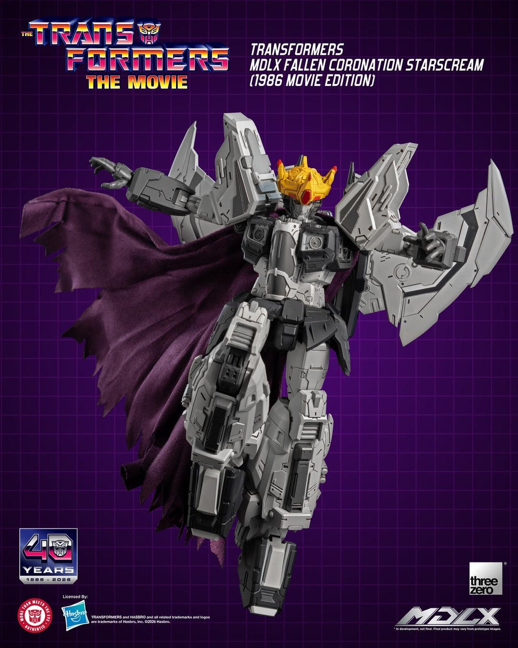 Threezero 3Z1124 Transformers MDLX Fallen Coronation Starscream (1986 Movie Edition)
