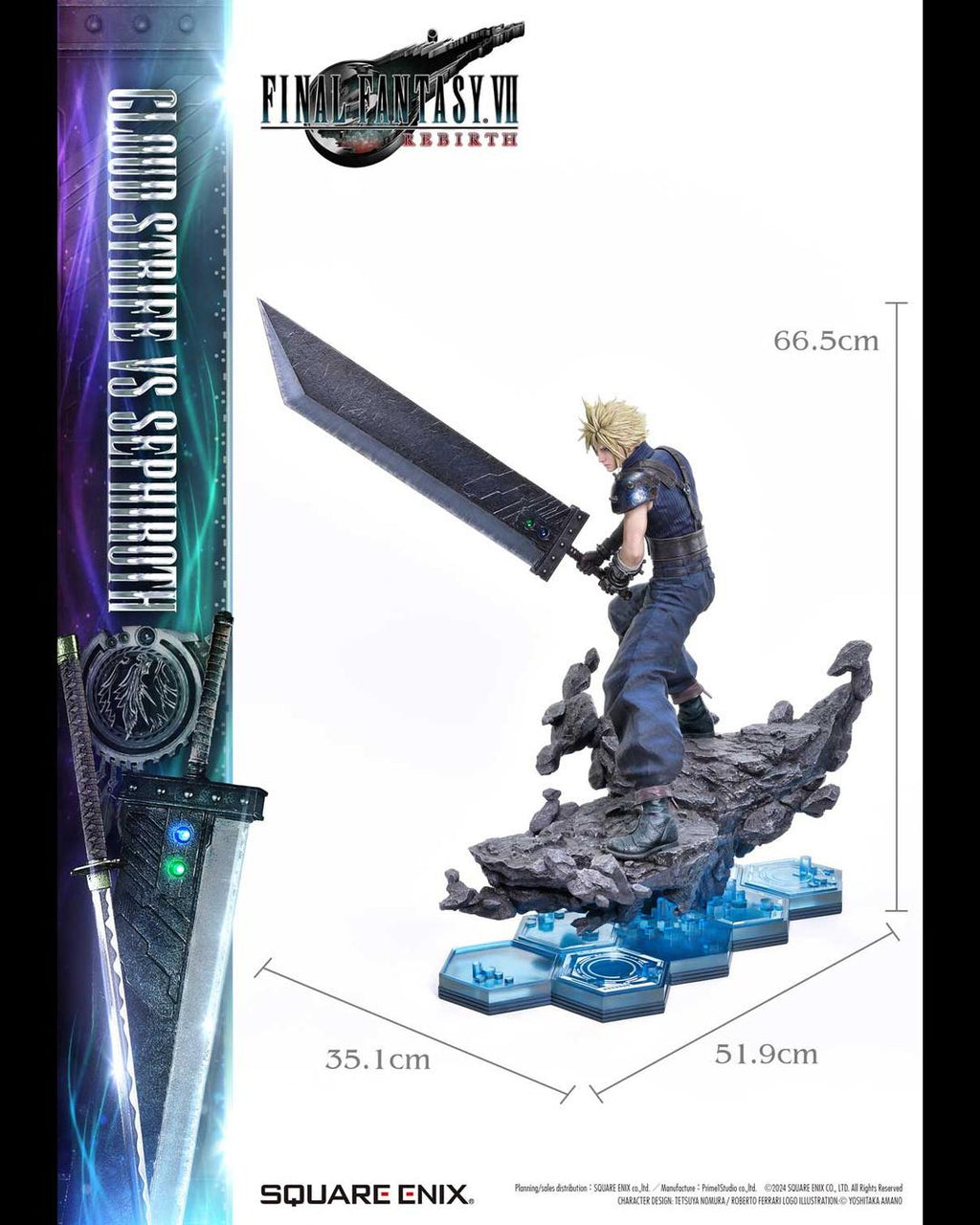Prime 1 Studio 1/4 Square Enix Masterline Final Fantasy VII Rebirth Cloud Strife vs Sephiroth