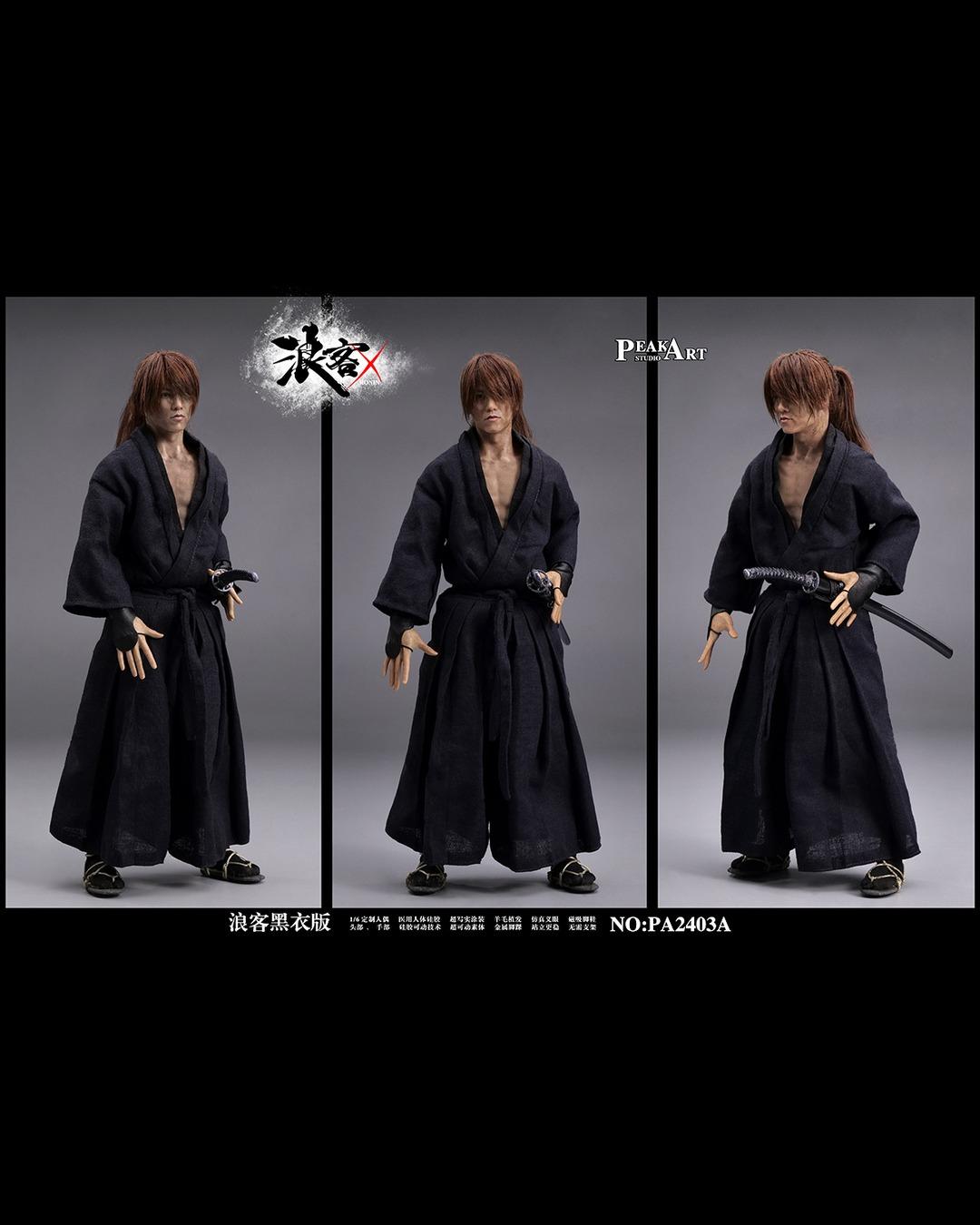 PEAKART STUDIO PA2403A 1/6 Silicone Custom-Grade Rurouni (Black Version)