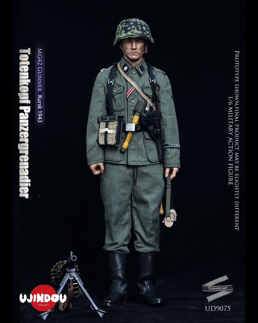 UJINDOU UD9075 1/6 WWII Totenkopf Panzergrenadier MG42 Gunner Kursk (1943)