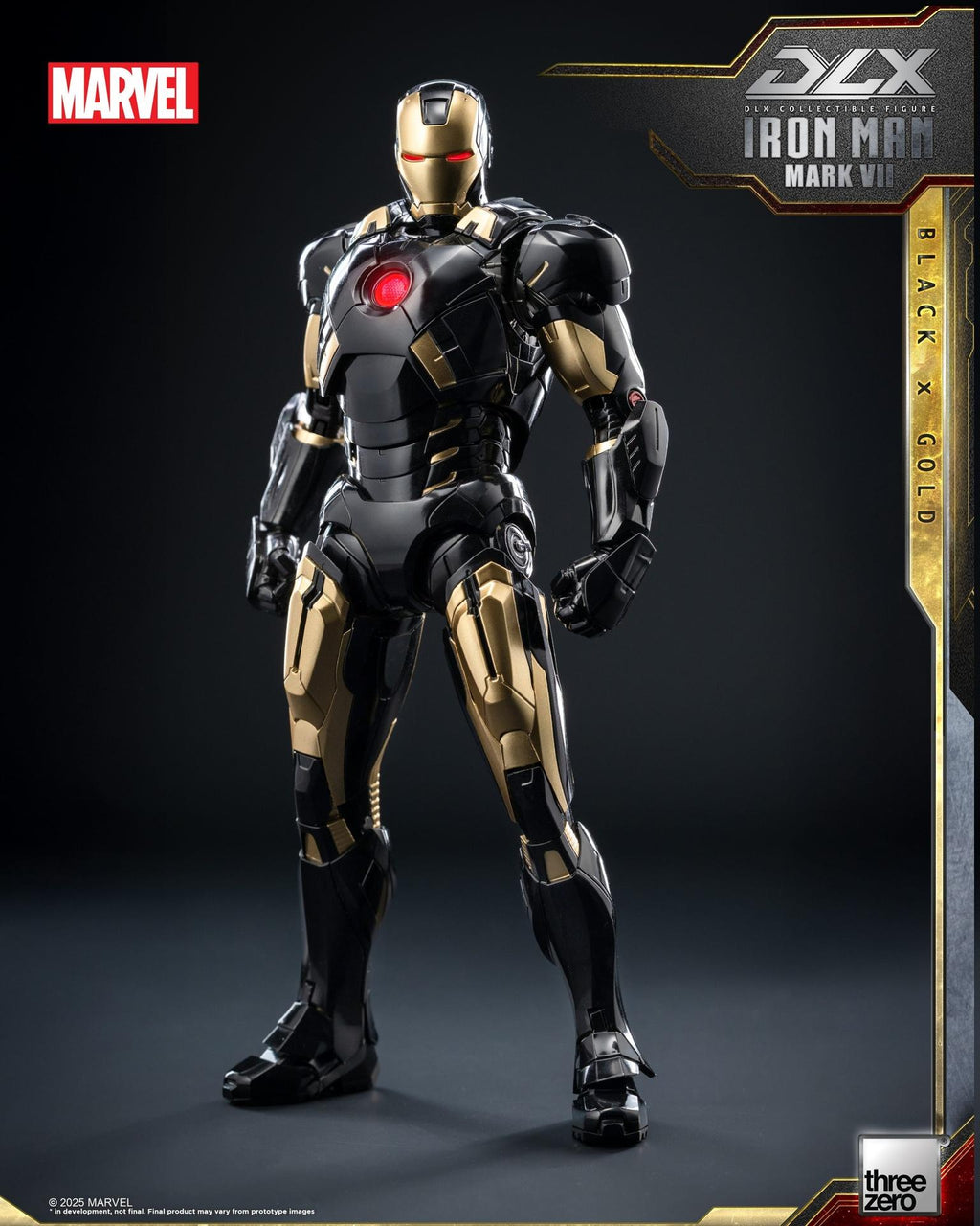 Threezero 3Z0923 1/12 The Infinity Saga DLX Iron Man Mark 7 (Black X Gold)