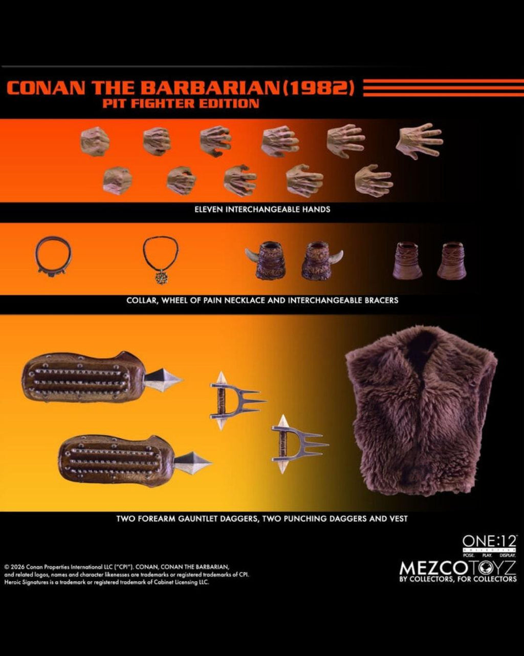 Mezco Toyz ONE:12 Collective Conan The Barbarian (1982) War Paint Edition