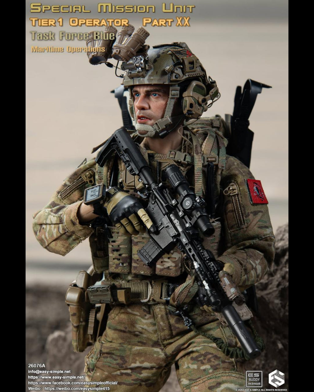Easy&Simple 26076A 1/6 SMU Tier 1 Operator Part XX Task Force Blue (Maritime Operations)
