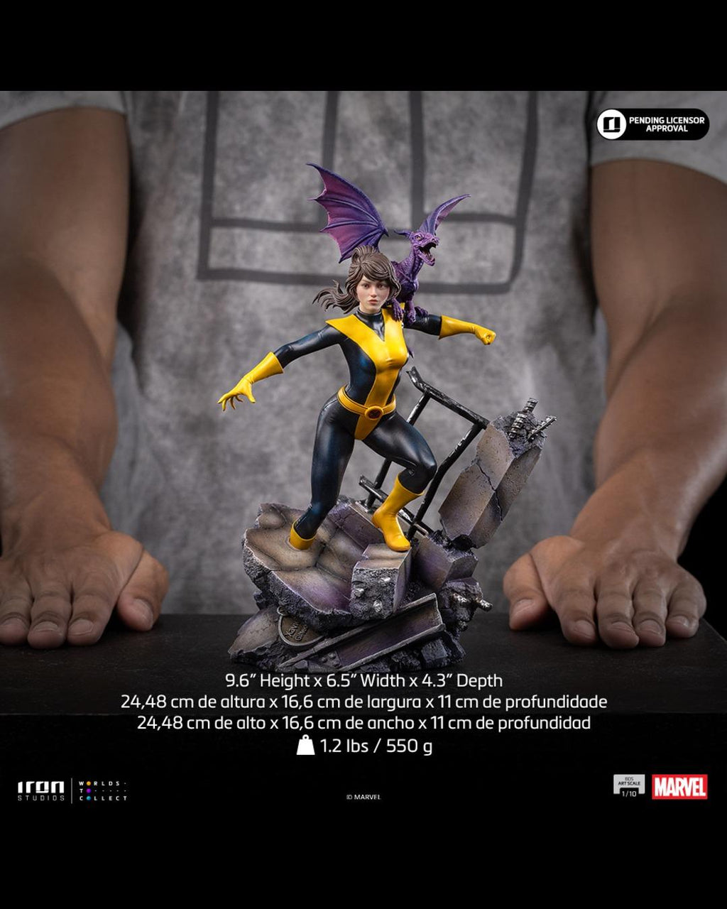 Iron Studios BDS Art Scale 1/10 Kitty Pryde (Shadowcat) and Lockheed Statue
