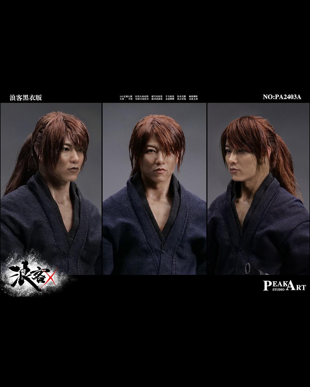 PEAKART STUDIO PA2403A 1/6 Silicone Custom-Grade Rurouni (Black Version)
