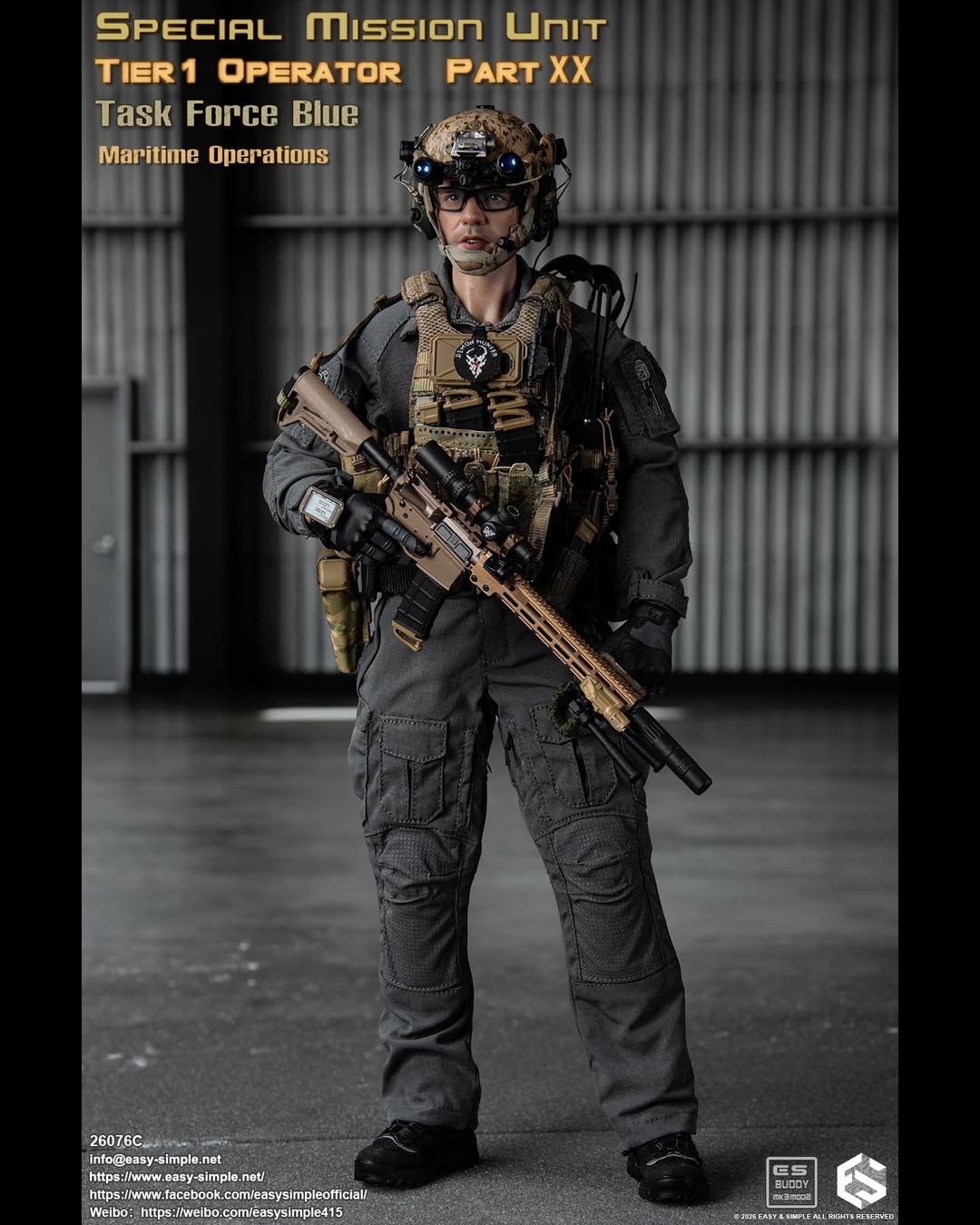 Easy&Simple 26076C 1/6 SMU Tier1 Operator Part XX Task Force Blue Maritime Operations