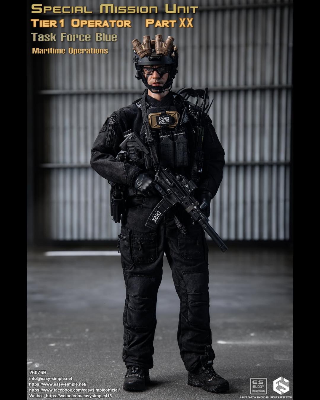 Easy&Simple 26076B 1/6 SMU Tier 1 Operator Part XX Task Force Blue (Maritime Operations)