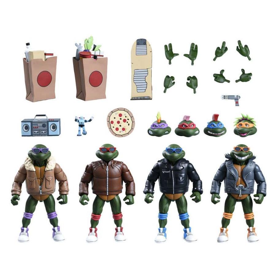 NECA 7" TMNT Cartoon Punk Disguise Turtles 4-Pack