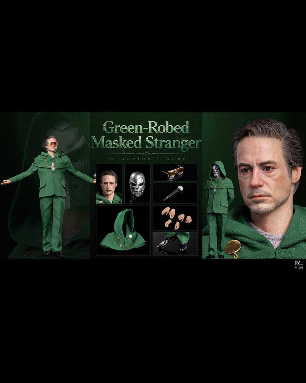 PY Studio PY003 1/6 Green-Robed Masked Stranger