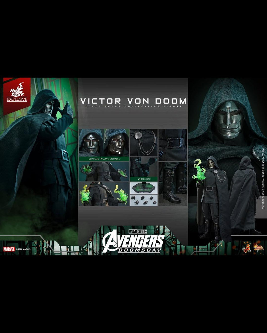 Hot Toys Exclusive MMS902 1/6 Avengers Doomsday : Victor Von Doom
