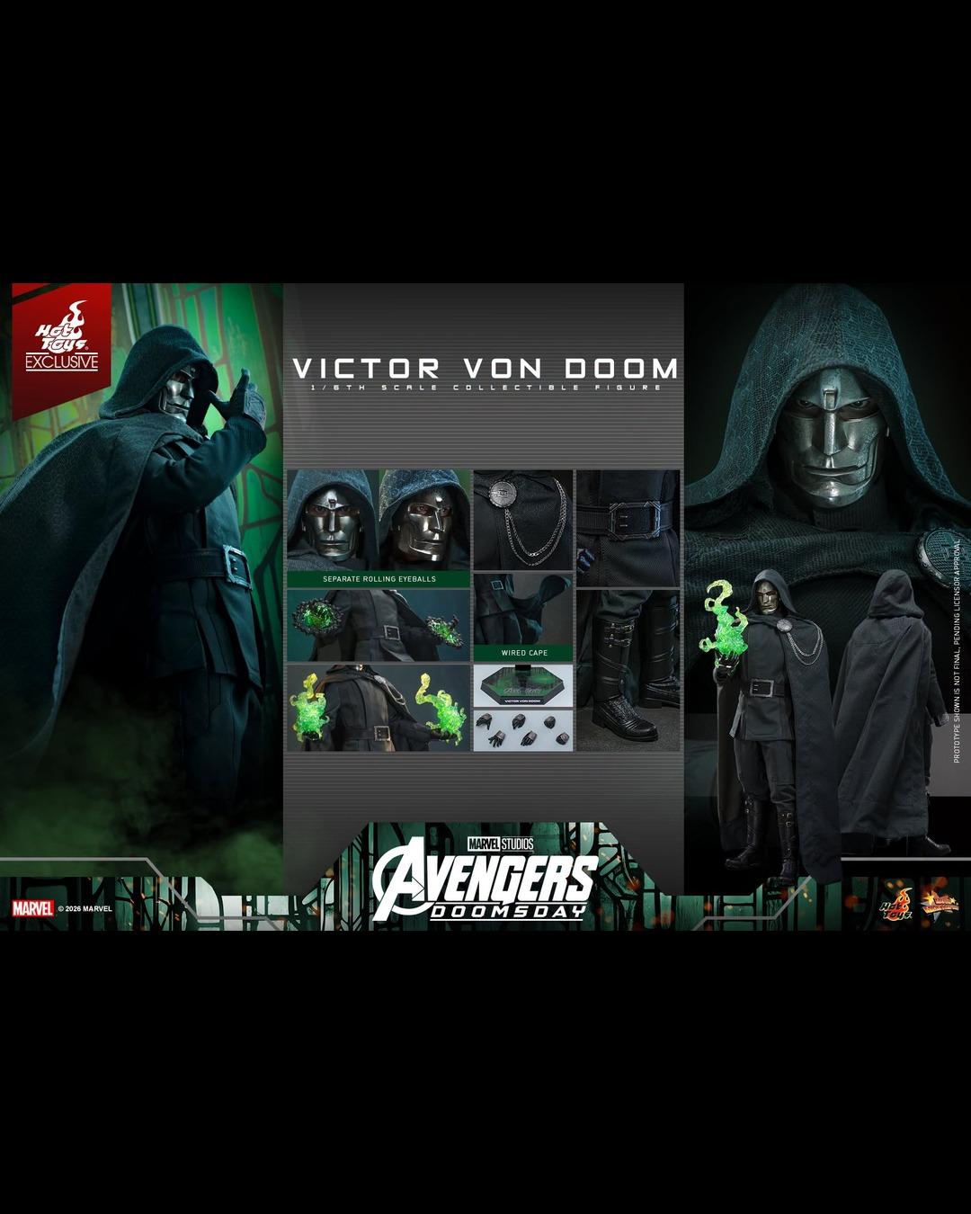 Hot Toys Exclusive MMS902 1/6 Avengers Doomsday : Victor Von Doom