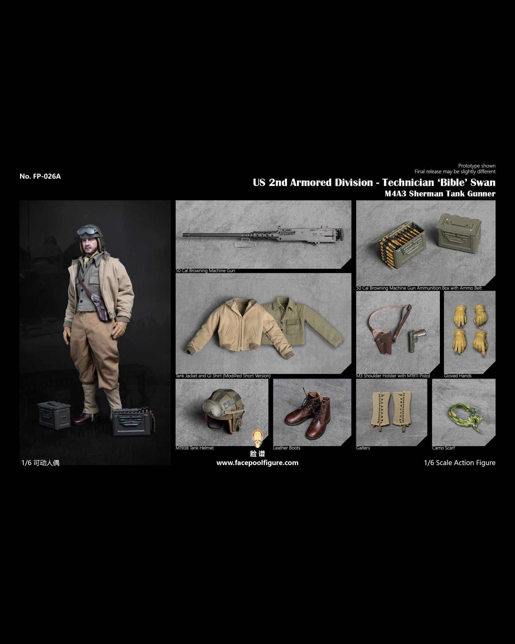 FacepoolFigure FP026A 1/6 US 2nd Armored Division Technician "Bible" Swan (Standard Edition)