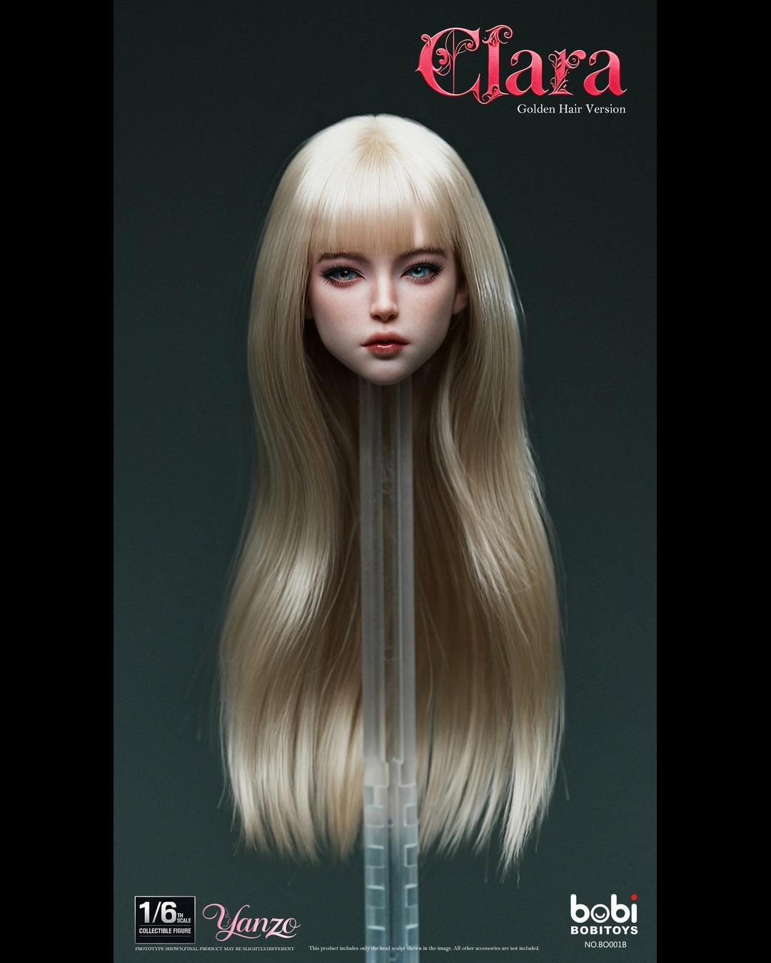 Bobi Toys BO001 1/6 Female Head Sculpture "Clara" (Movable Eyes)