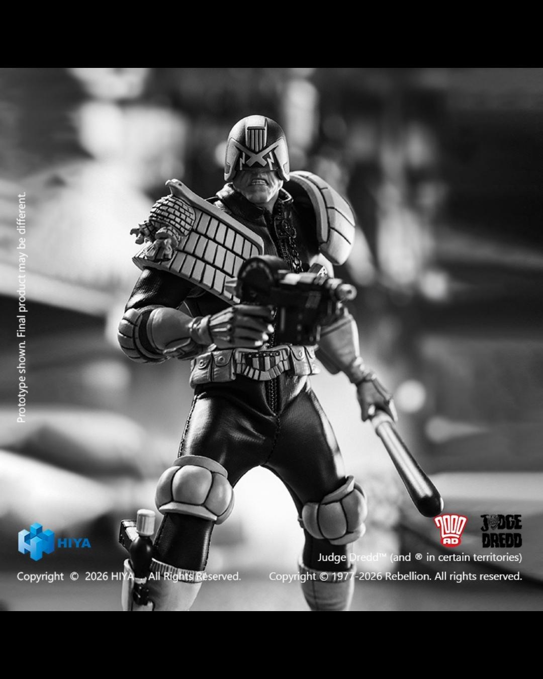 HIYA Toys ESJ0163 1/12 Judge Dredd (Black & White Ver.)