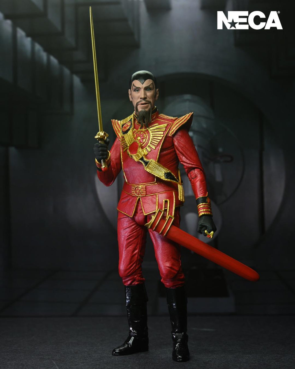 NECA Flash Gordon (1980) 7” Ultimate Ming (Red Military Outfit)