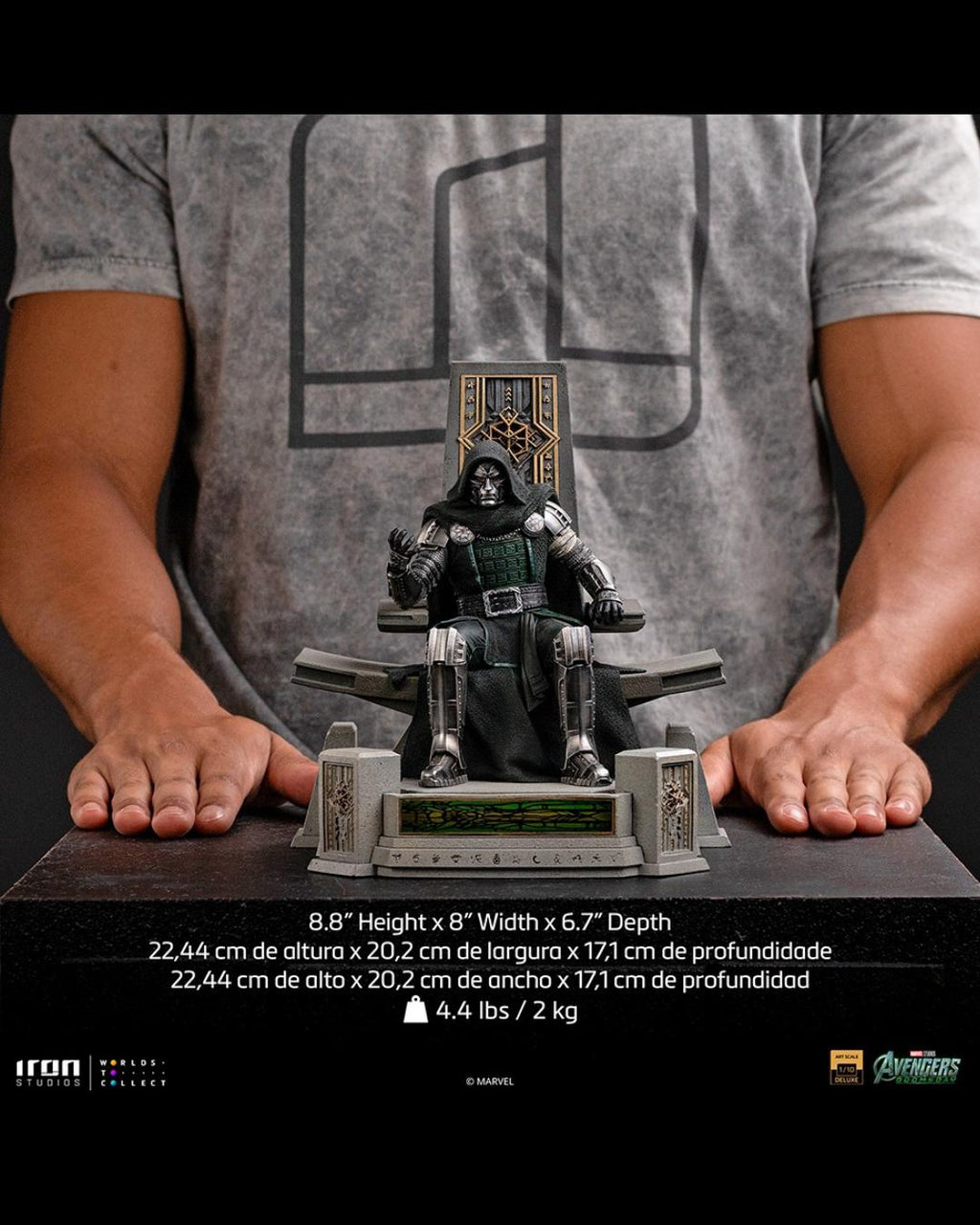 Iron Studios Art Scale 1-10 Avengers Doomsday : Doctor Doom on Throne (Deluxe)
